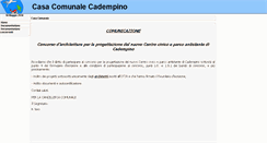Desktop Screenshot of casacomunale.cadempino.ch